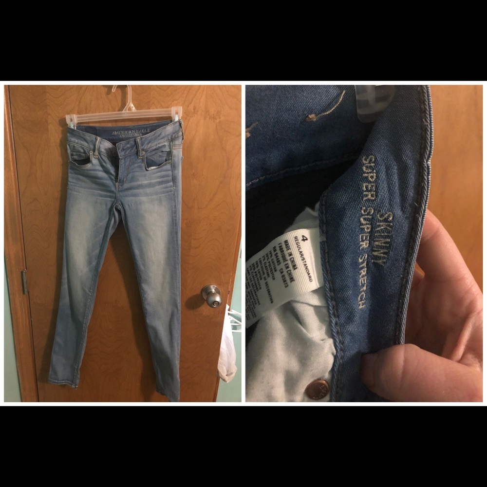 American eagle size 4 regular light jeans